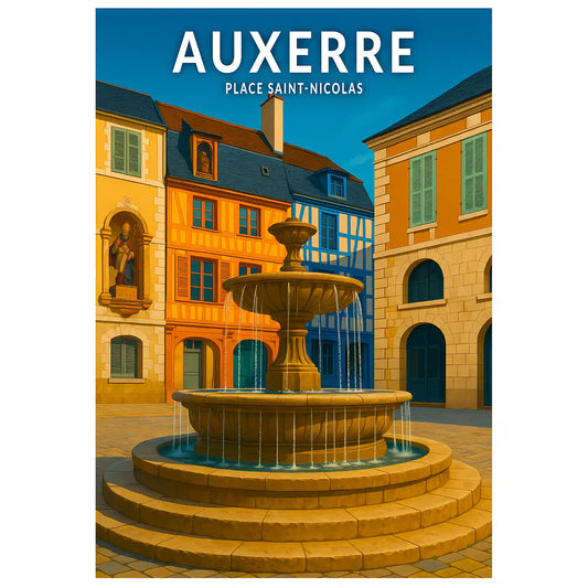 Affiche - Auxerre - Place Saint-Nicolas