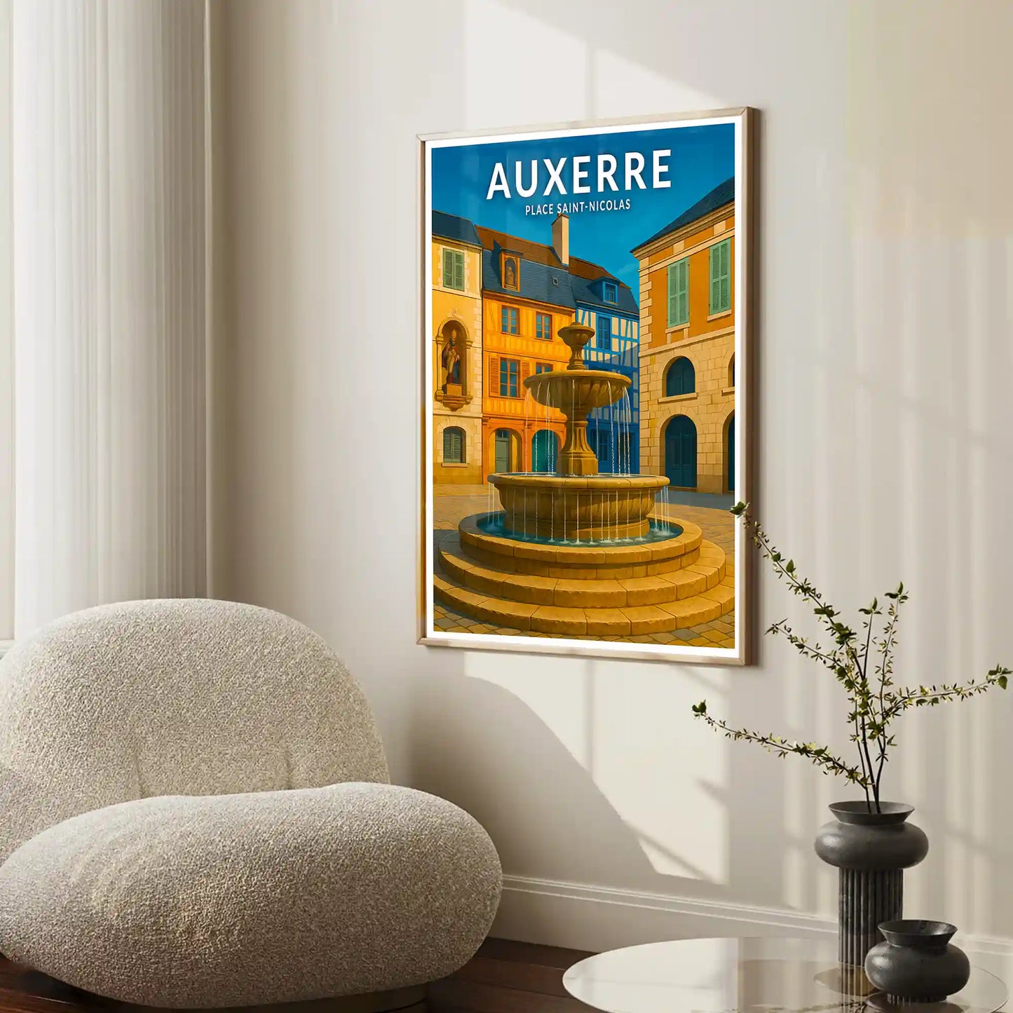 Affiche - Auxerre - Place Saint-Nicolas