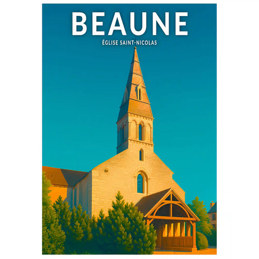 Affiche - Beaune - Église Saint-Nicolas