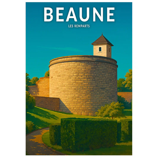 Affiche - Beaune - Les Remparts
