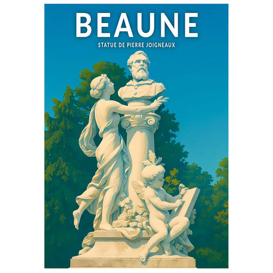Affiche - Beaune - Statue de Pierre Joigneaux