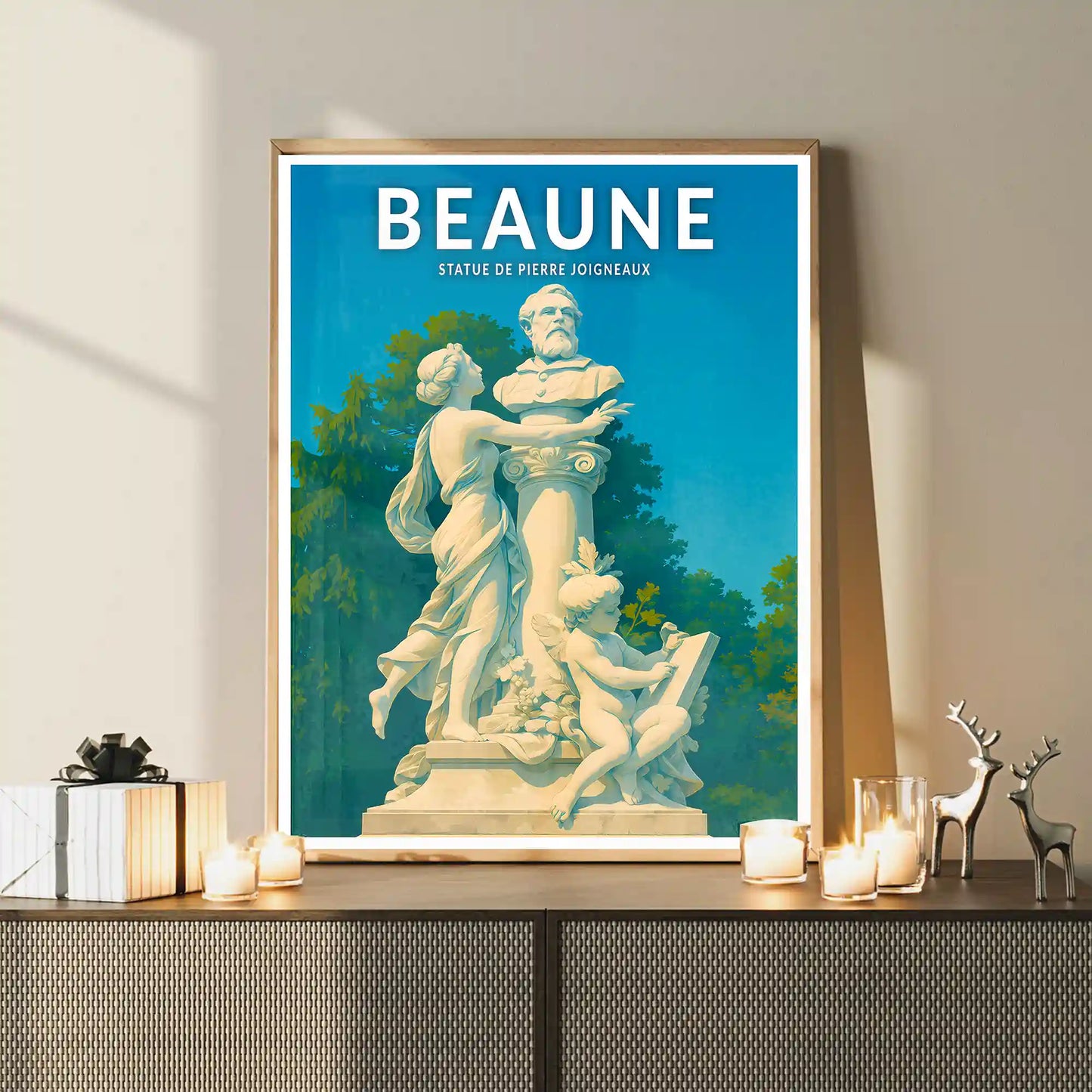 Affiche - Beaune - Statue de Pierre Joigneaux