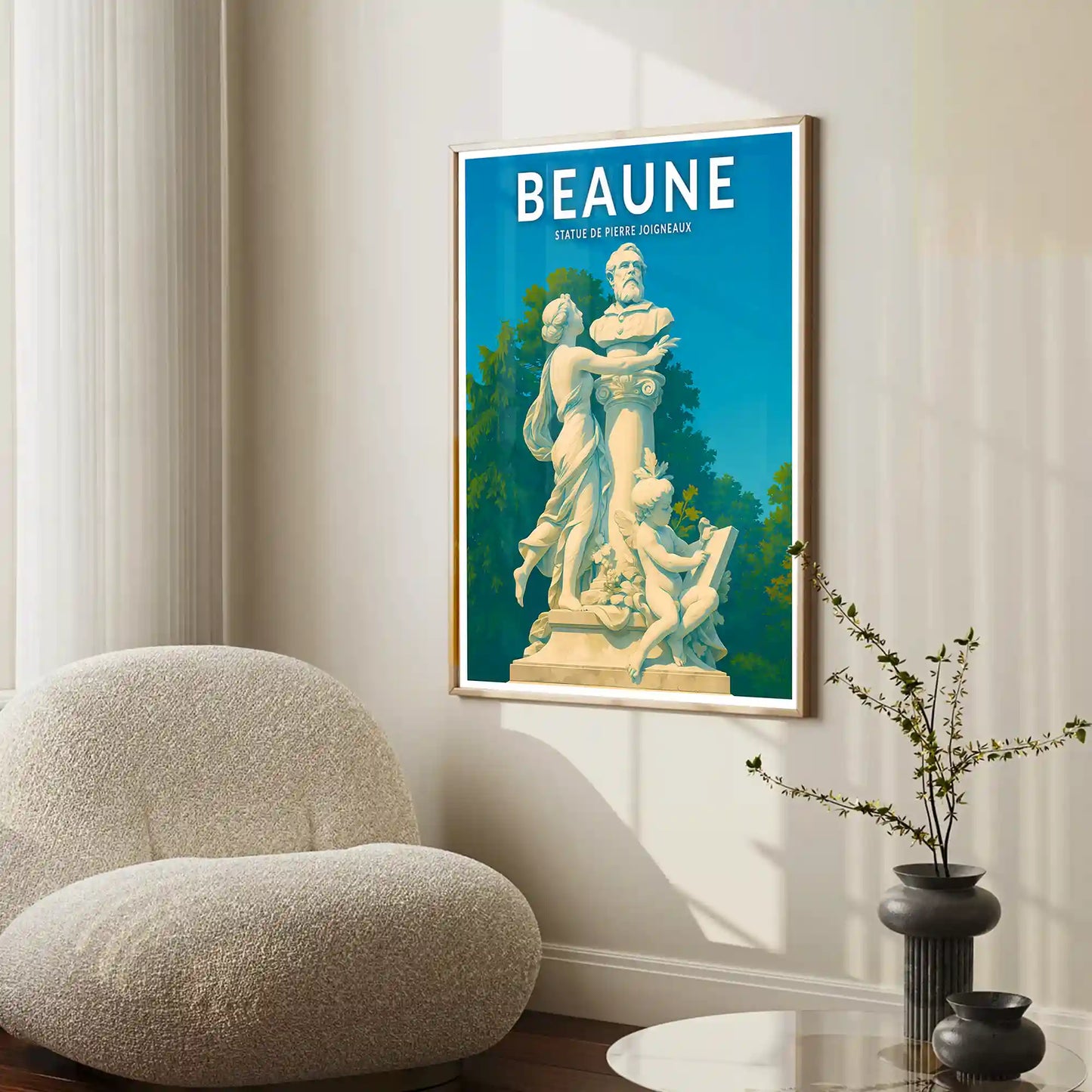 Affiche - Beaune - Statue de Pierre Joigneaux