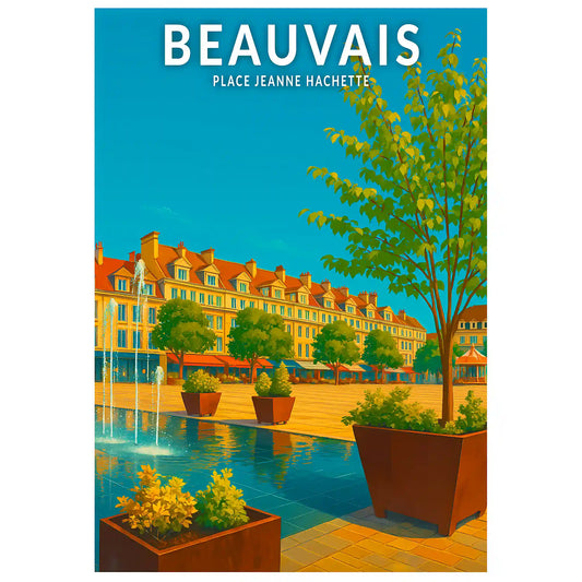 Affiche - Beauvais - Place Jeanne Hachette