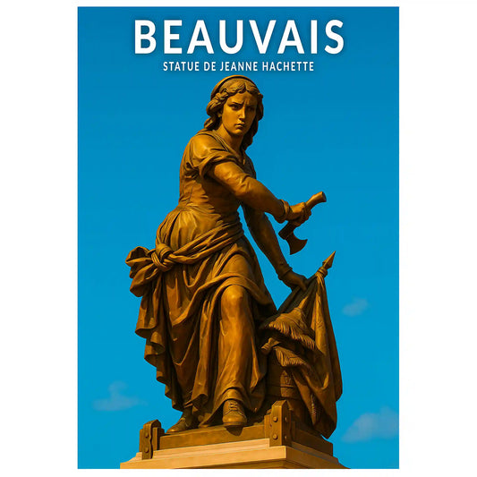 Affiche - Beauvais - Statue de Jeanne Hachette