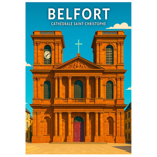Affiche - Belfort - Cathédrale Saint-Christophe