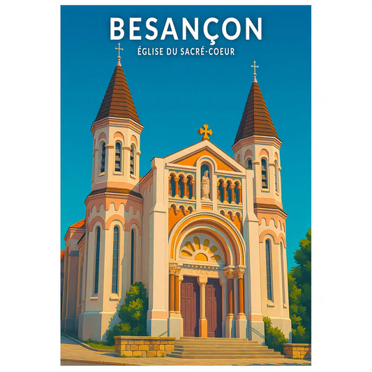 Affiche - Besançon - Église du Sacré-Coeur