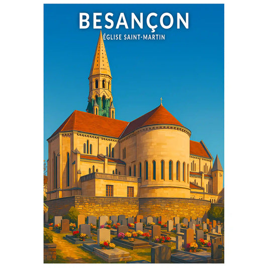 Affiche - Besançon - Église Saint-Martin