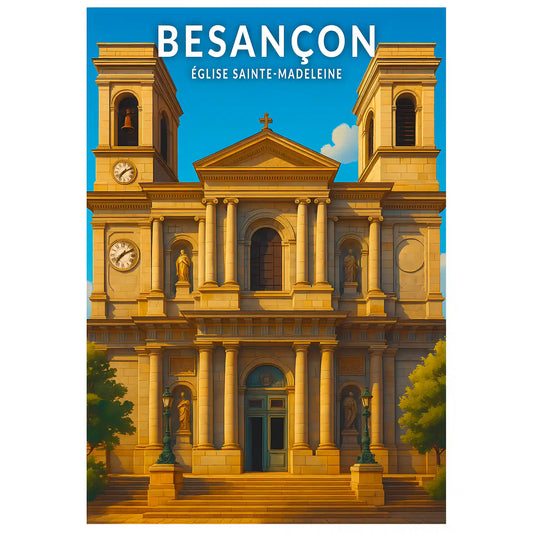 Affiche - Besançon - Église Sainte-Madeleine