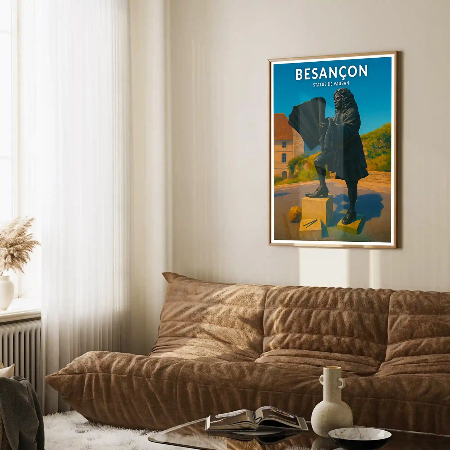 Affiche - Besançon - Statue de Vauban