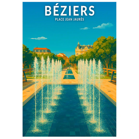Affiche - Béziers - Place Jean Jaurès