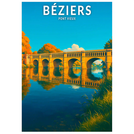 Affiche - Béziers - Pont Vieux