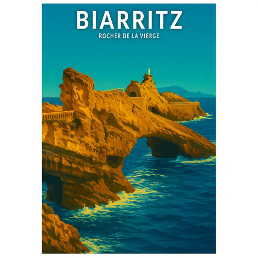 Affiche - Biarritz - Rocher de la Vierge