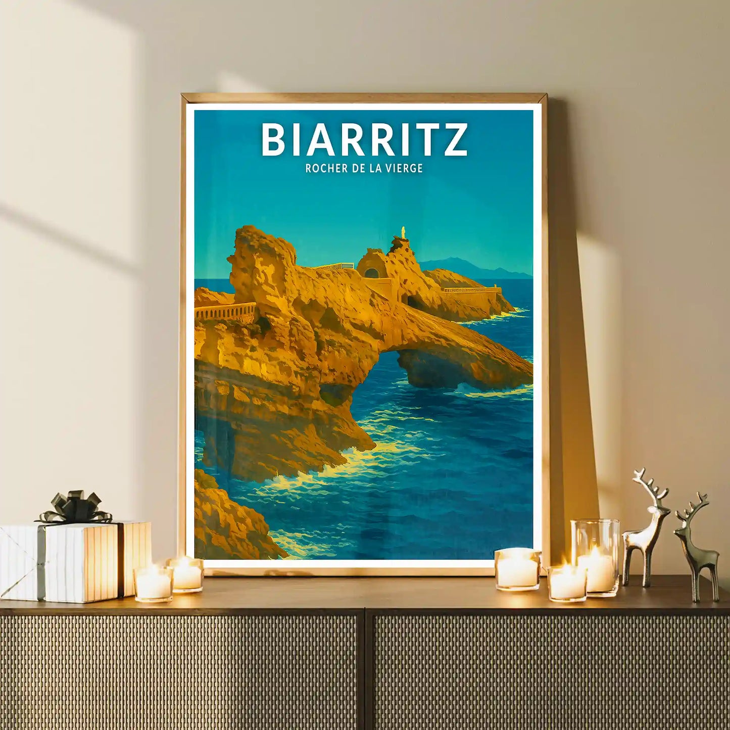 Affiche - Biarritz - Rocher de la Vierge