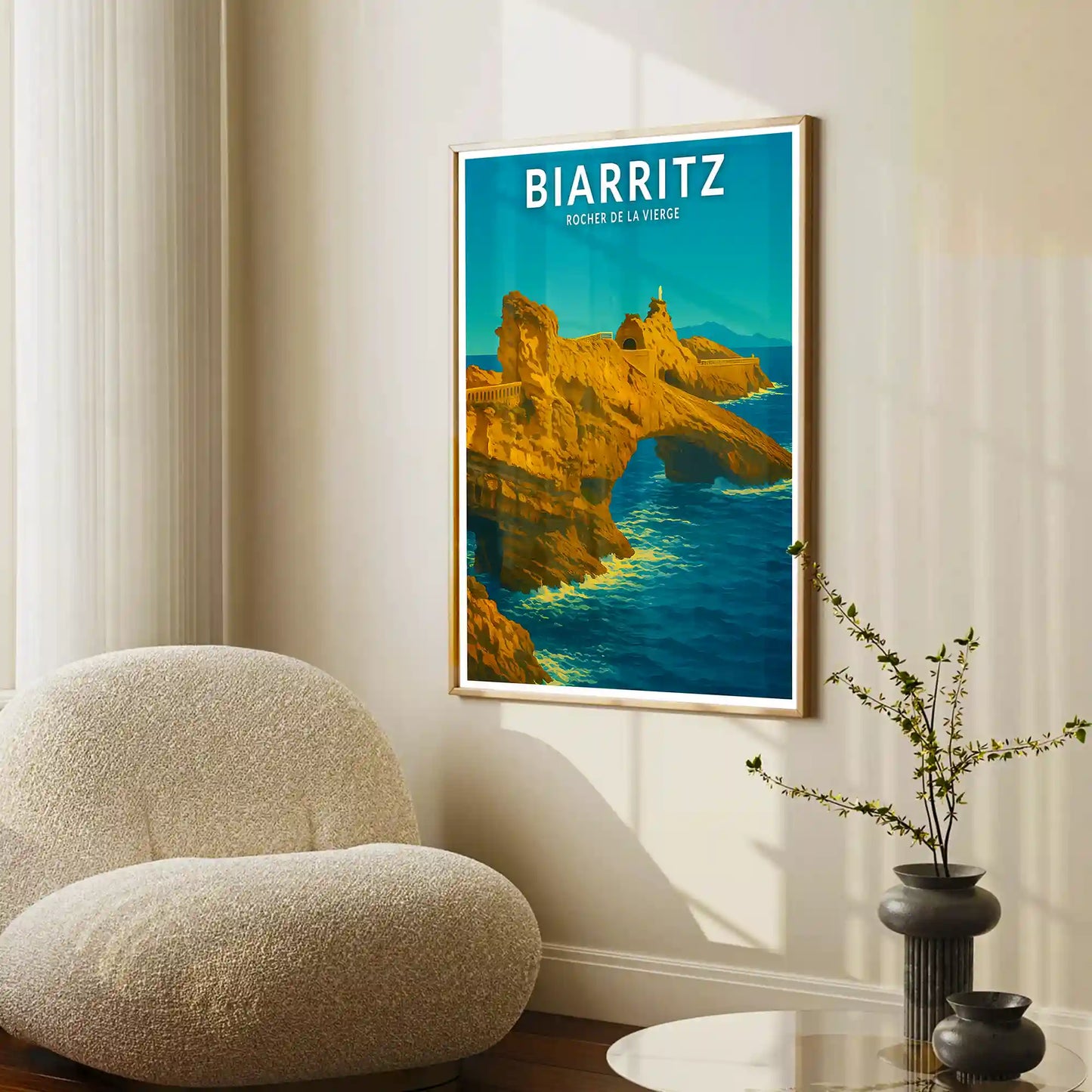 Affiche - Biarritz - Rocher de la Vierge