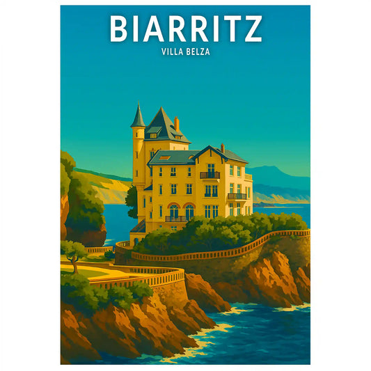 Affiche - Biarritz - Villa Belza