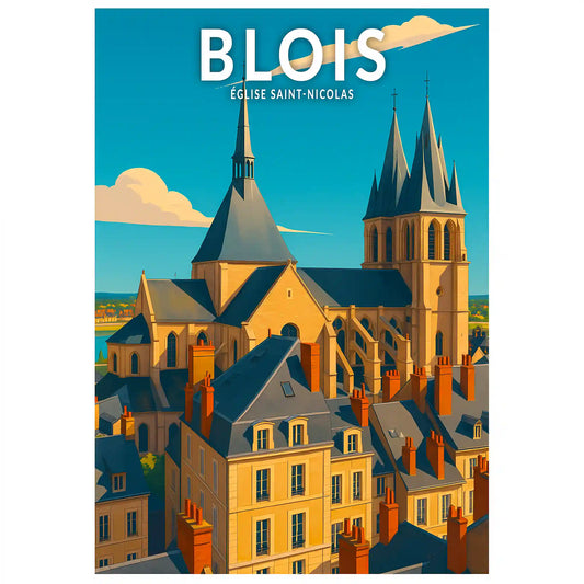 Affiche - Blois - Église Saint-Nicolas
