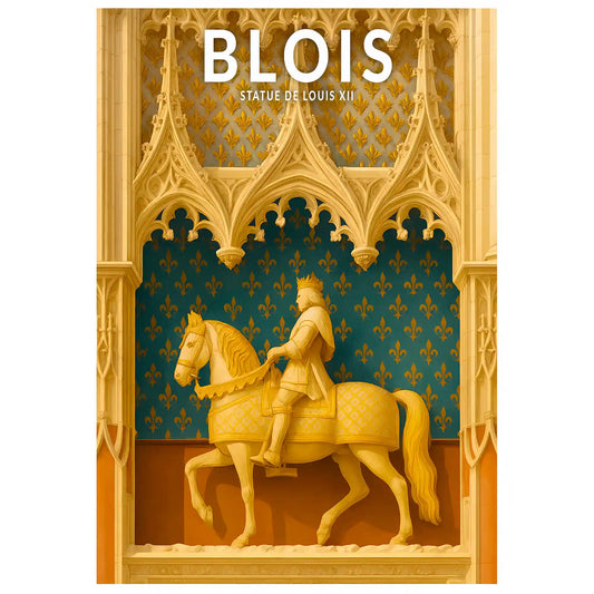 Affiche - Blois - Statue de Louis XII