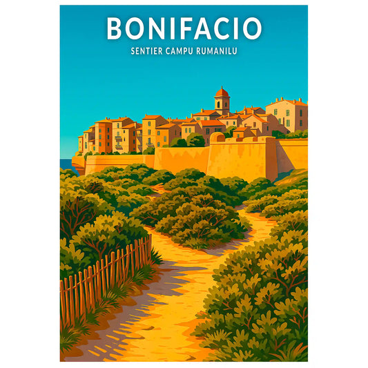 Affiche - Bonifacio - Sentier Campu Rumanilu