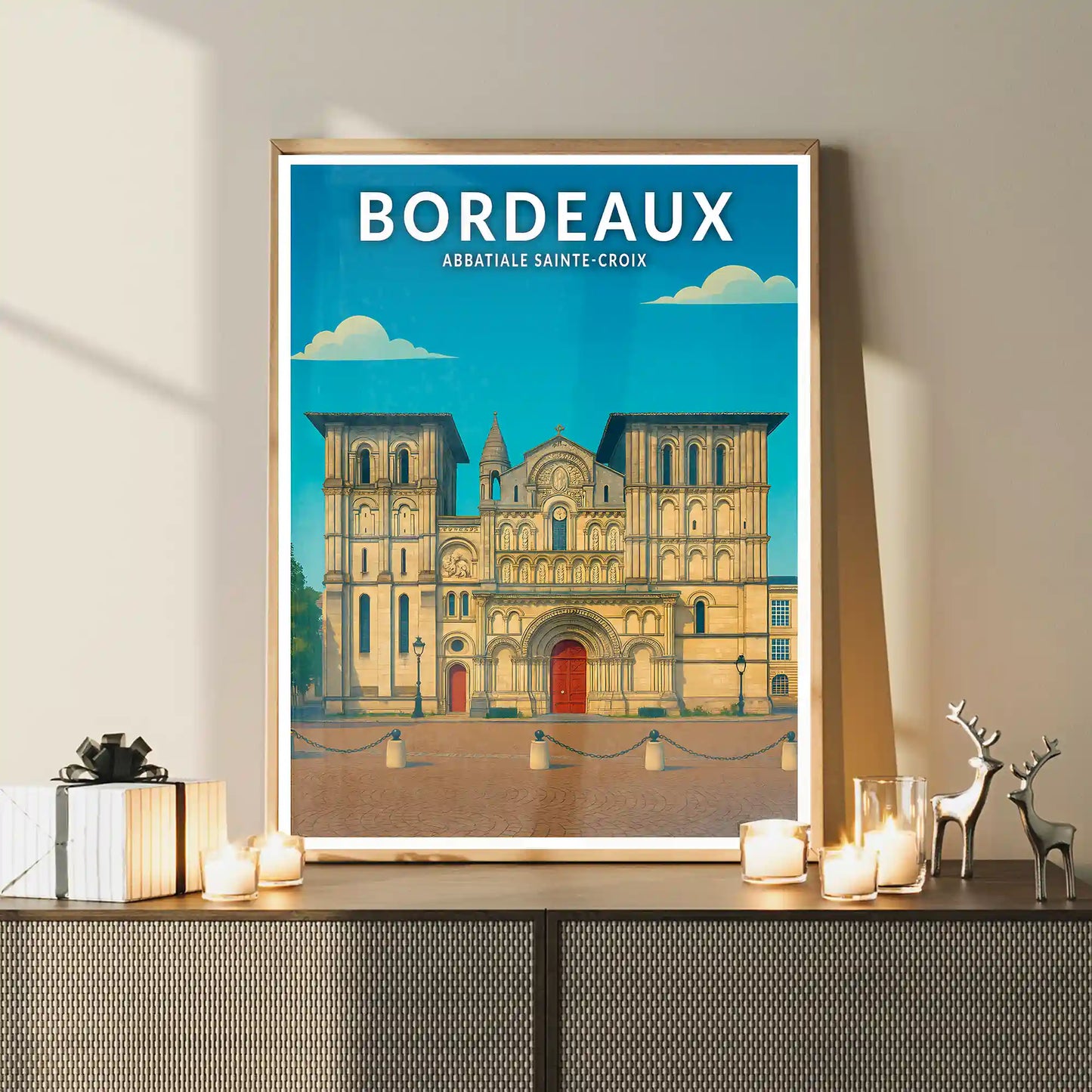 Affiche - Bordeaux - Abbatiale Sainte-Croix