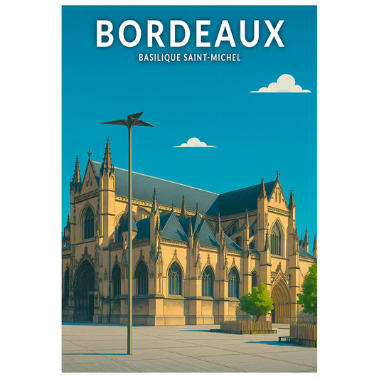 Affiche - Bordeaux - Basilique Saint-Michel