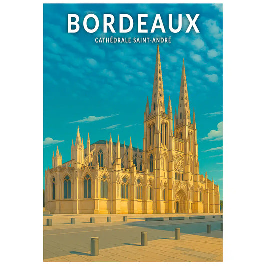 Affiche - Bordeaux - Cathédrale Saint-André