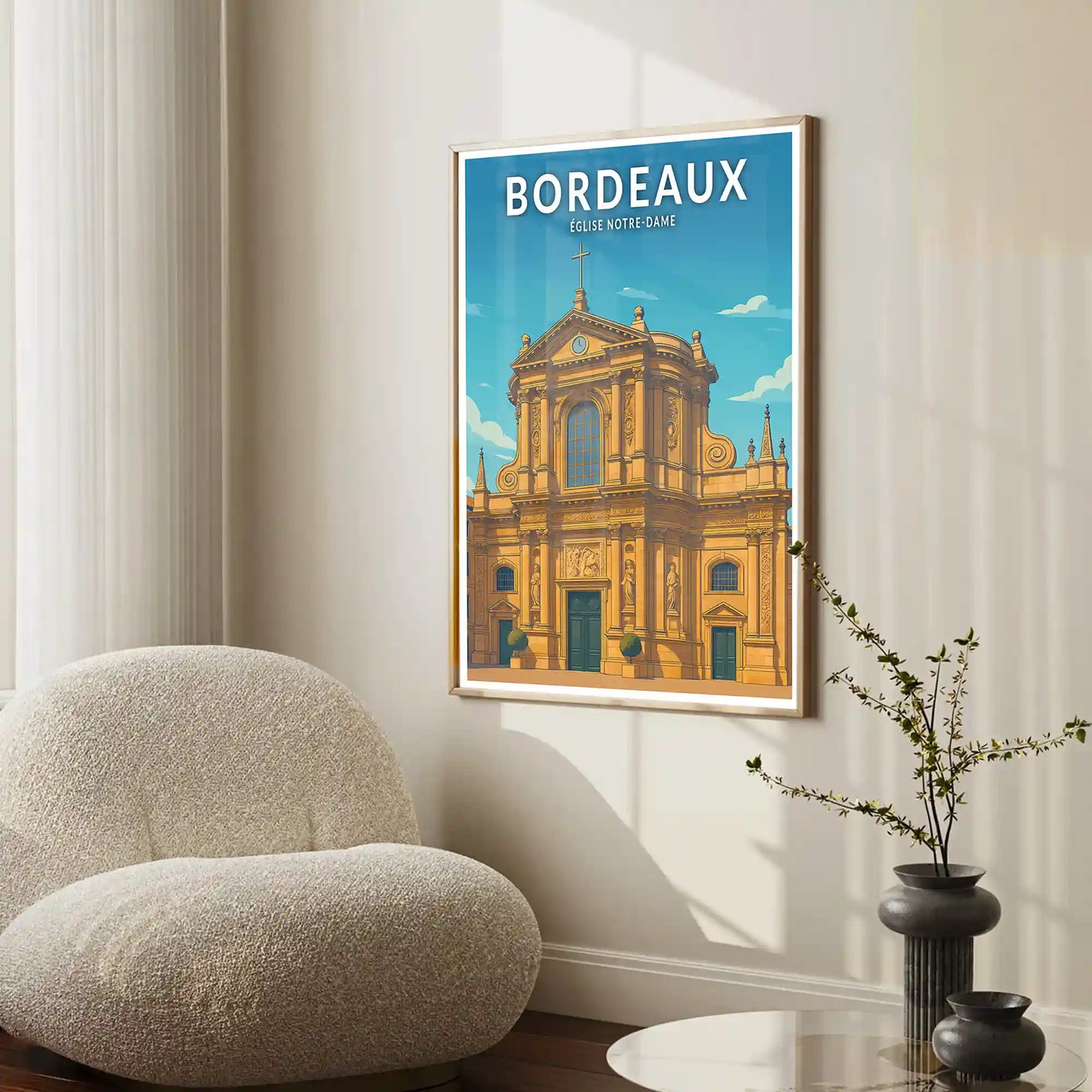Affiche - Bordeaux - Église Notre-Dame
