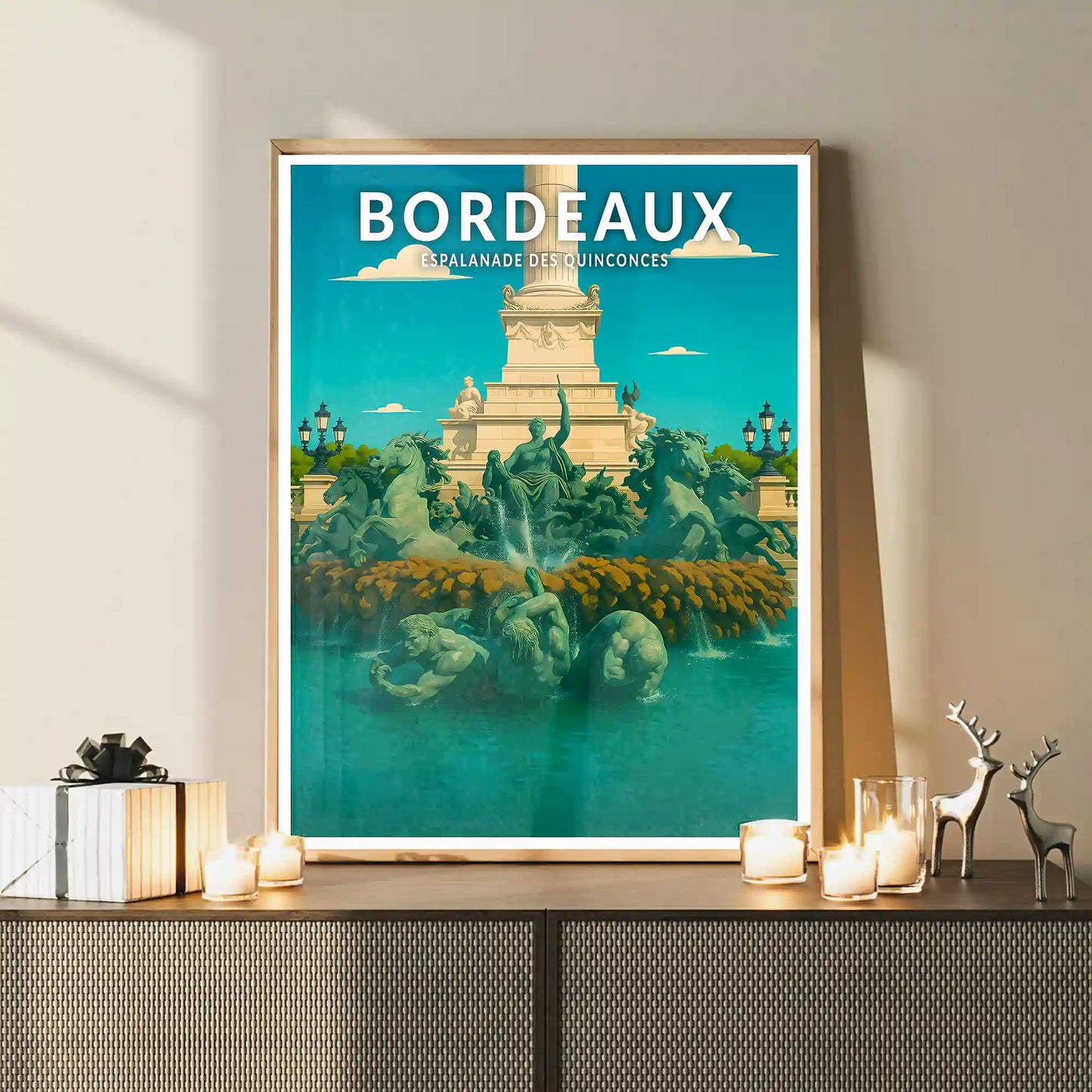 Affiche - Bordeaux - Esplanade des Quinconces