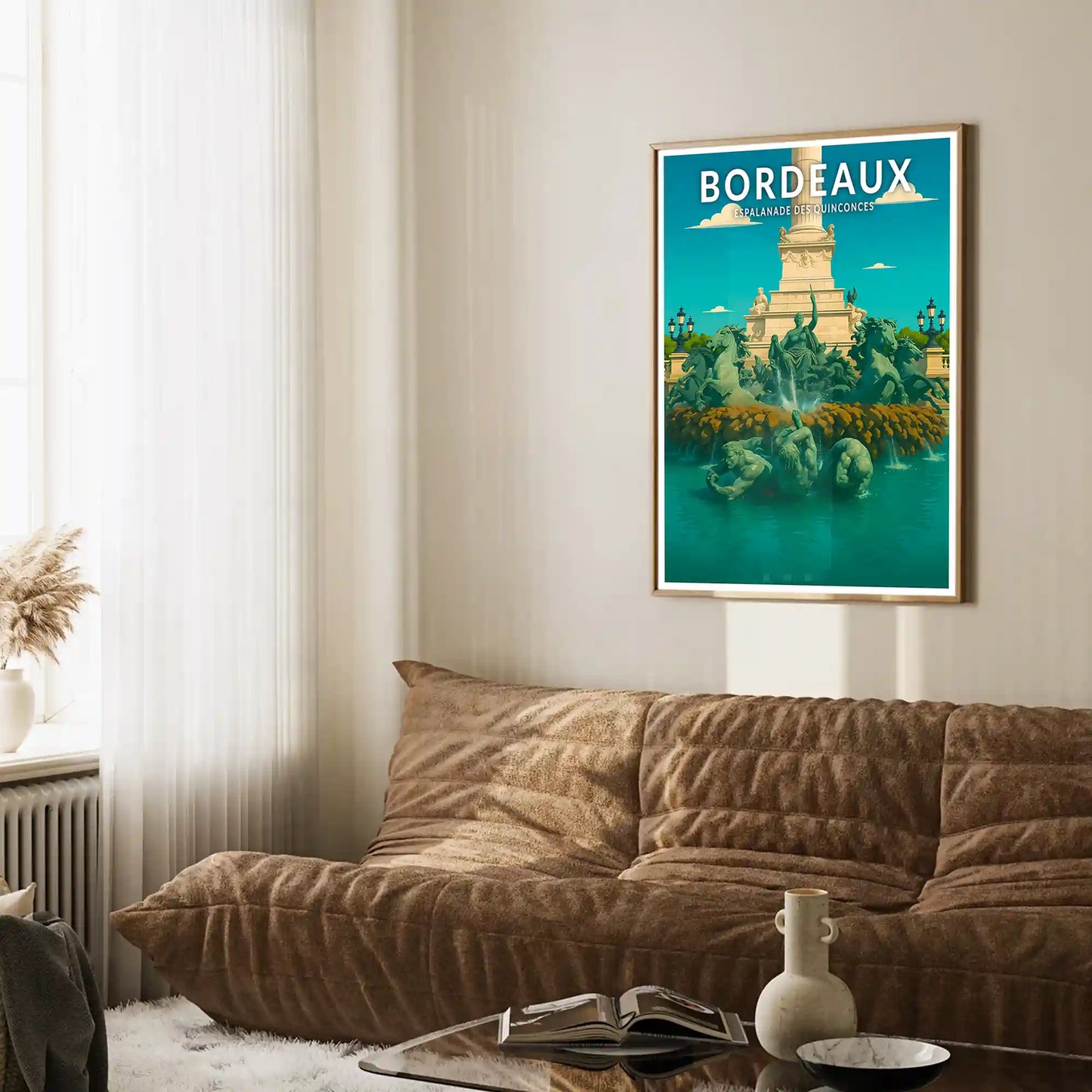 Affiche - Bordeaux - Esplanade des Quinconces