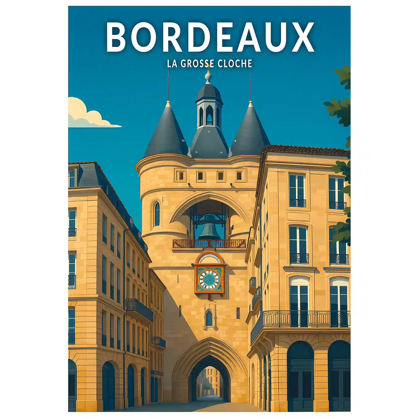 Affiche - Bordeaux - La Grosse Cloche