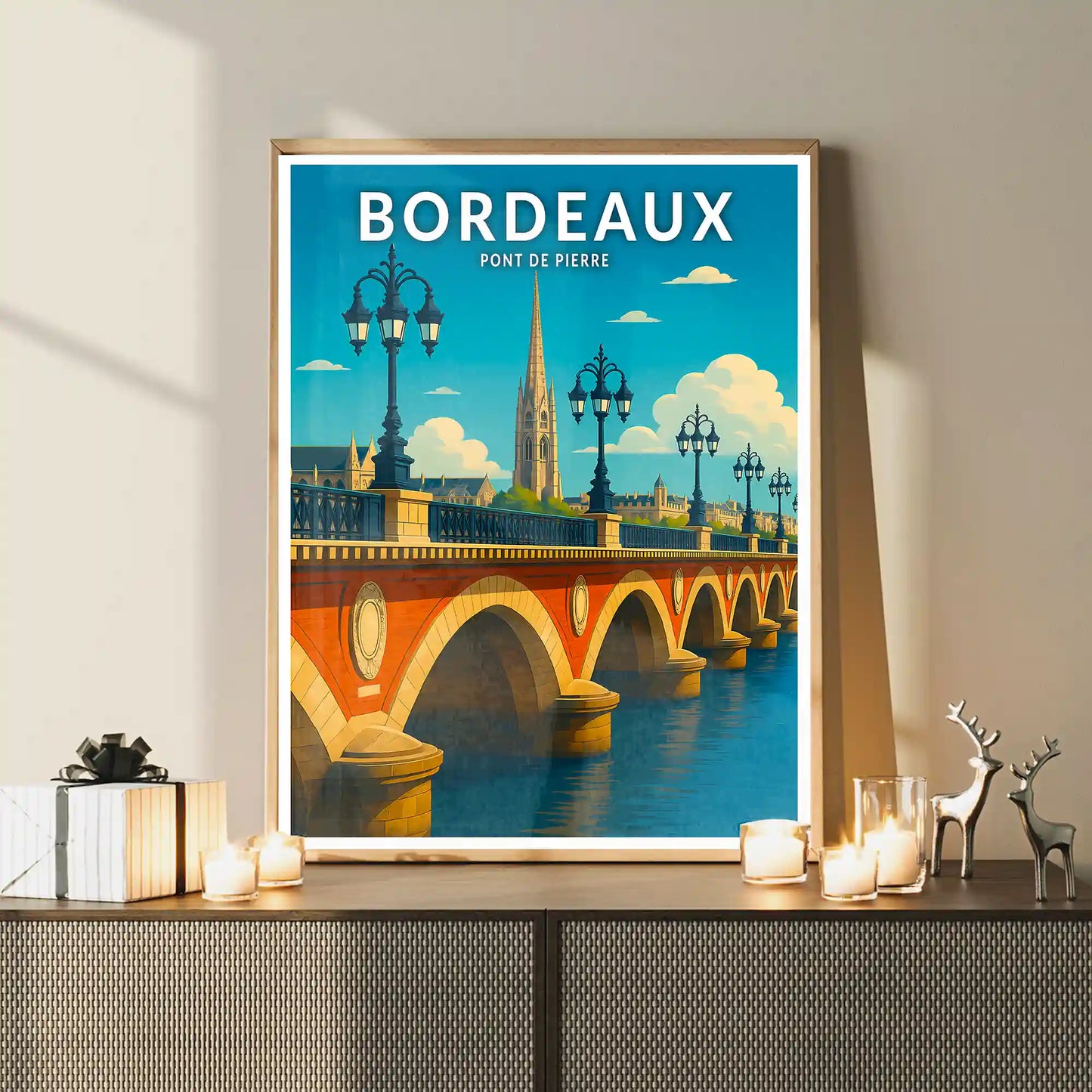 Affiche - Bordeaux - Pont de Pierre