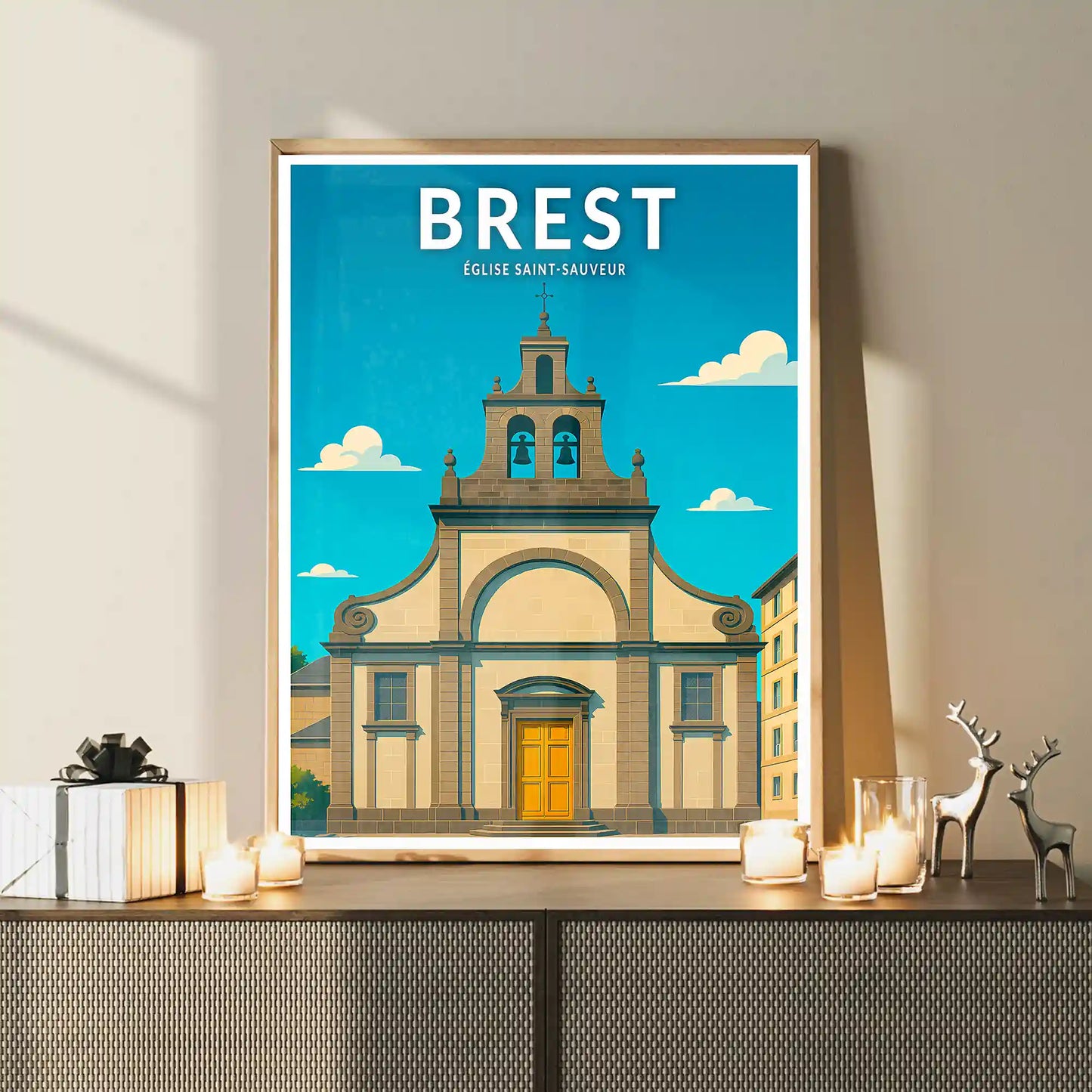 Affiche - Brest - Église Saint-Sauveur