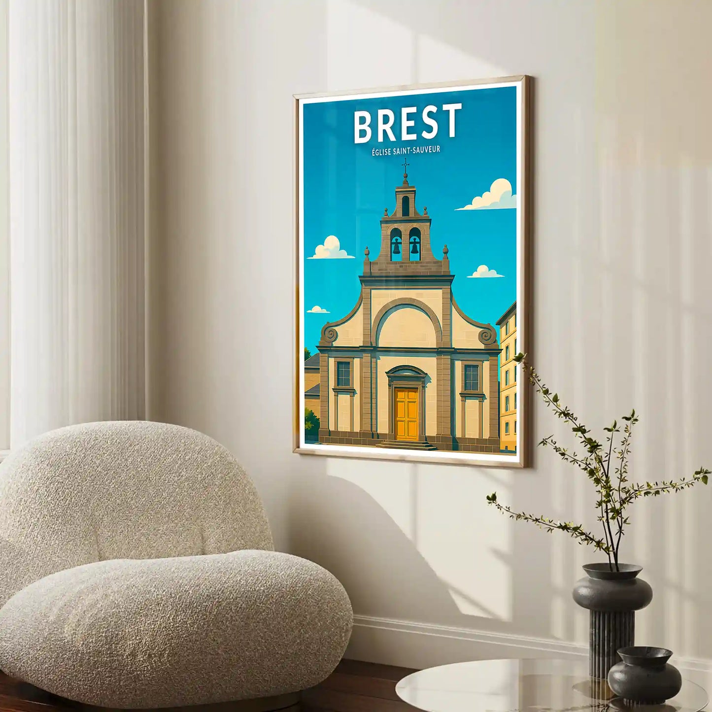 Affiche - Brest - Église Saint-Sauveur
