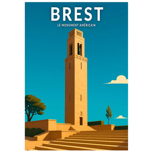 Affiche - Brest - Le Monument Américain