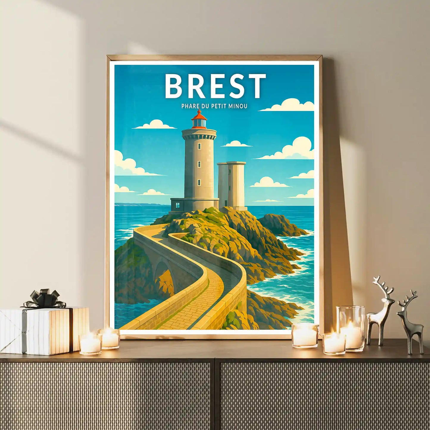 Affiche - Brest - Phare du Petit Minou
