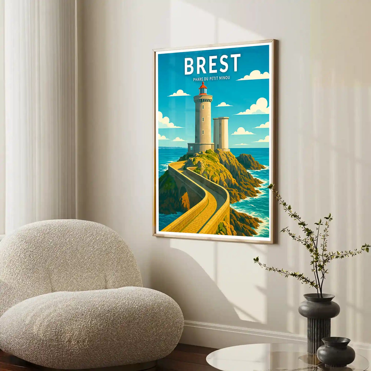 Affiche - Brest - Phare du Petit Minou