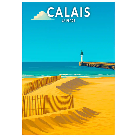 Affiche - Calais - La Plage