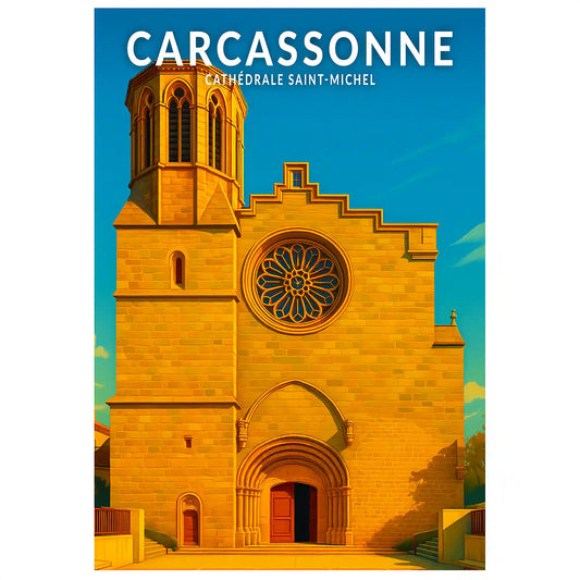 Affiche - Carcassonne - Cathédrale Saint-Michel