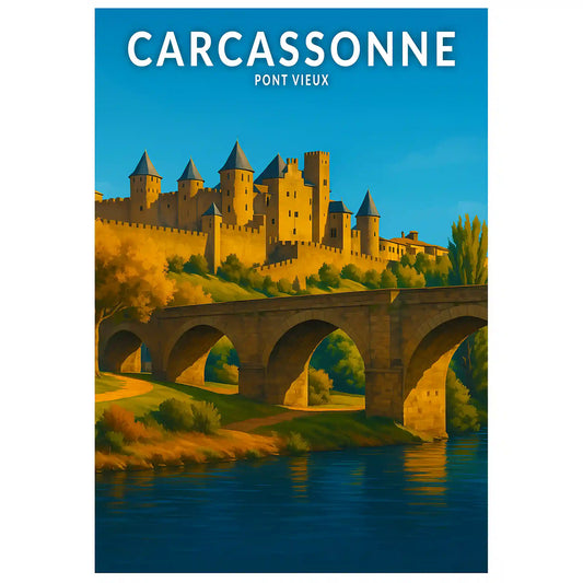 Affiche - Carcassonne - Pont Vieux