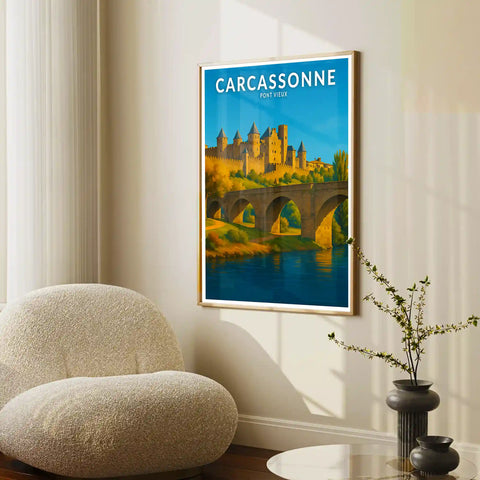 Affiche - Carcassonne - Pont Vieux
