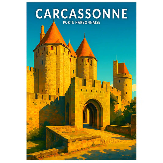 Affiche - Carcassonne - Porte Narbonnaise