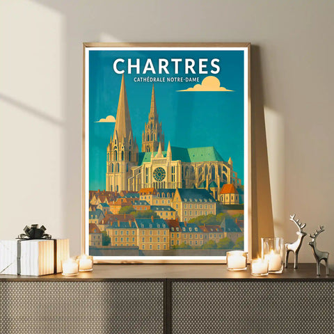 Affiche - Chartres - Cathédrale Notre-Dame