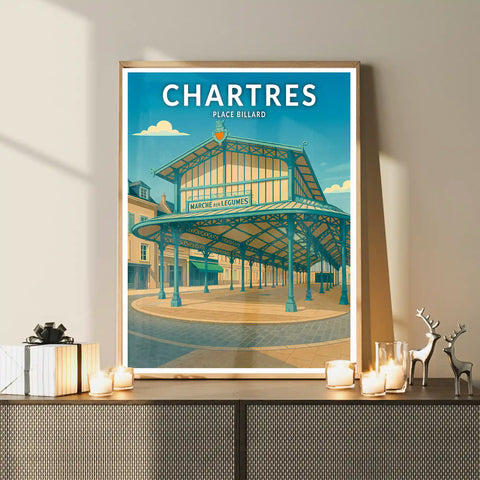 Affiche - Chartres - Place Billard