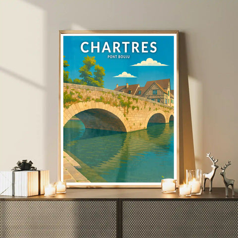 Affiche - Chartres - Pont Bouju