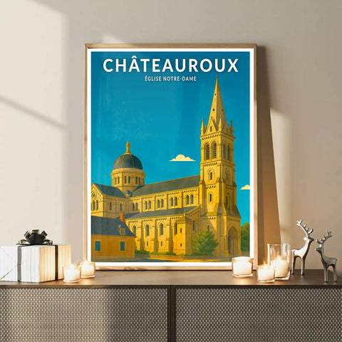 Affiche - Châteauroux - Église Notre-Dame