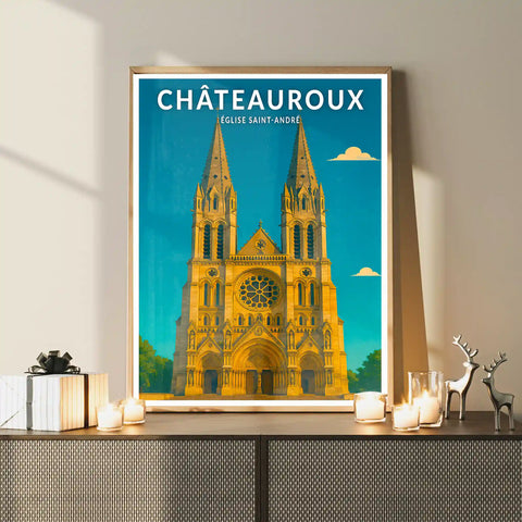 Affiche - Châteauroux - Église Saint-André