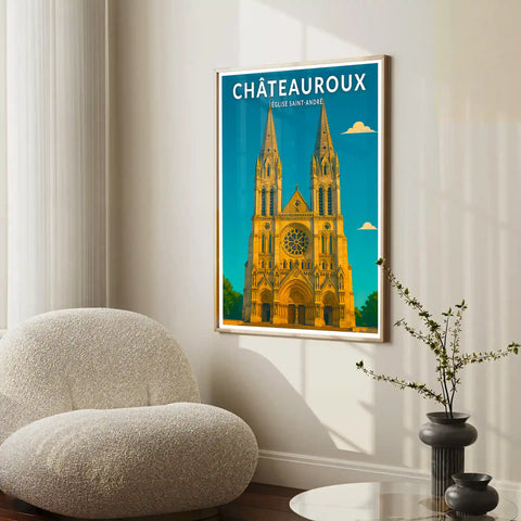 Affiche - Châteauroux - Église Saint-André