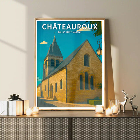 Affiche - Châteauroux - Église Saint-Martial