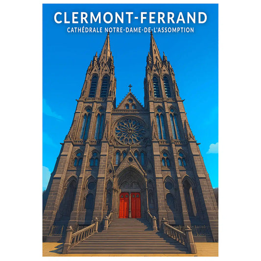 Affiche - Clermont-Ferrand - Cathédrale Notre-Dame-de-l'Assomption