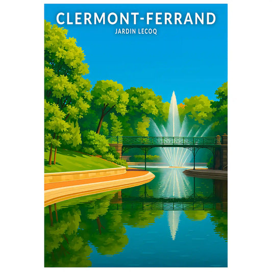 Affiche - Clermont-Ferrand - Jardin Lecoq